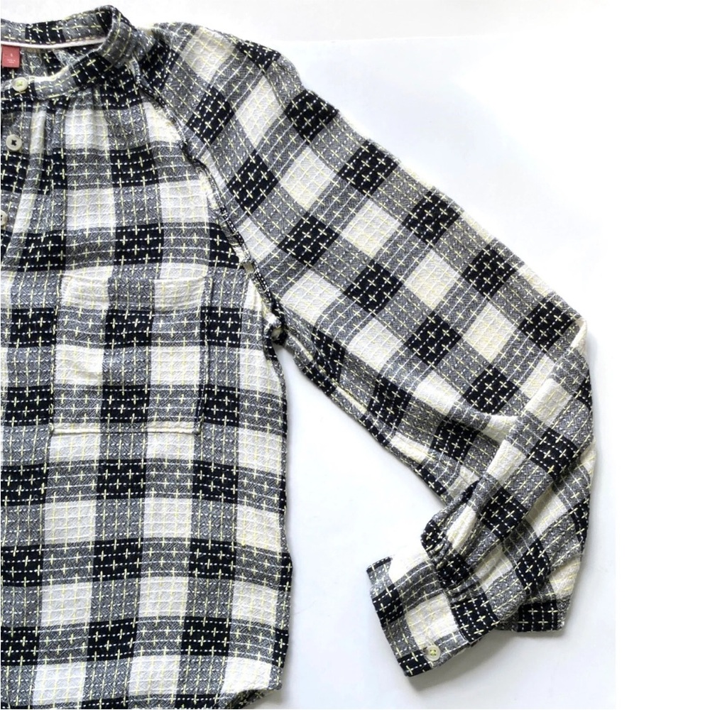Anthropologie Pilcro Breezy Plaid Button Down Blouse Small - Picture 8 of 16